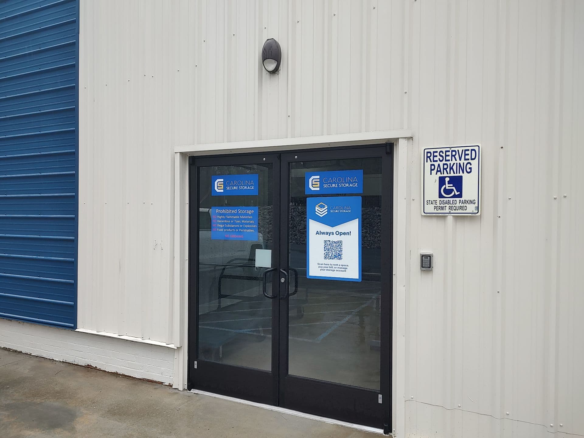 Carolina Secure Storage self storage features