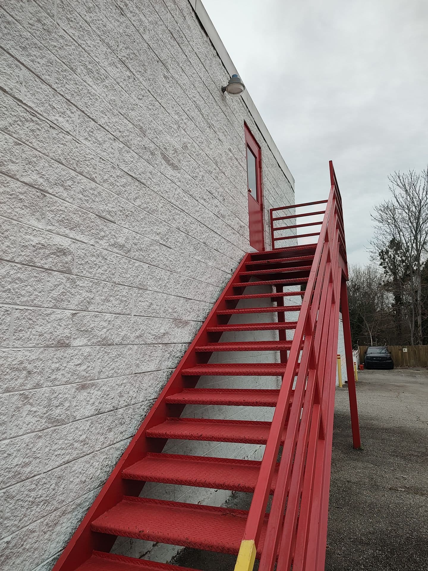 Storage facility staircase