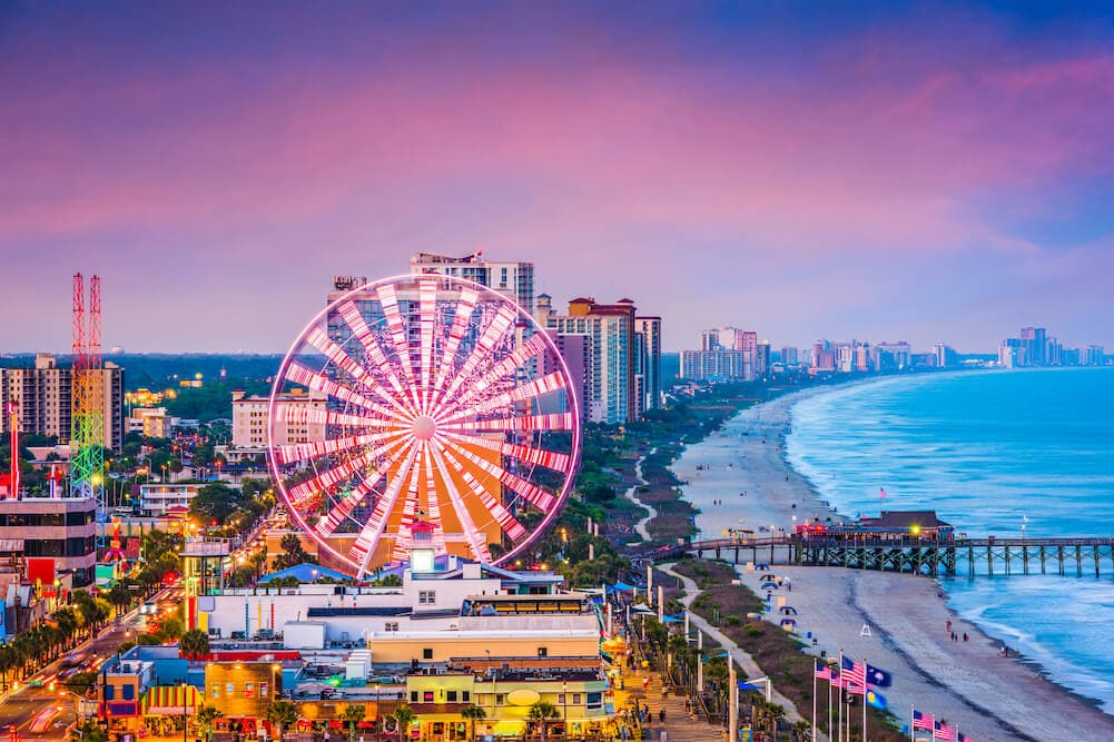 coastline in north myrtle beach south carolina